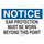Brady B-120 Fiberglass Reinforced Polyester Rectangle White PPE Sign - 14 in Width x 10 in Height - 69183
