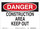 Brady B-563 High Density Polypropylene Rectangle White Construction Site Sign - 10 in Width x 7 in Height - 116173