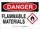 Brady B-302 Polyester Rectangle White Flammable Material Sign - 10 in Width x 7 in Height - Laminated - 131791