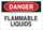 Brady B-302 Polyester Rectangle White Flammable Material Sign - 10 in Width x 7 in Height - Laminated - 85181