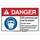 Brady B-120 Fiberglass Rectangle White Hazardous Material Sign - 14 in Width x 10 in Height - Flame-Retardant - 145063