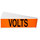 Brady 152345 Black on Orange Rectangle Vinyl Cloth Conduit & Voltage Label - 9 in Width - 2.25 in Height - B-498