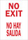 Brady B-555 Aluminum Rectangle White Door Sign - 10 in Width x 14 in Height - Language English / Spanish - 29081