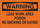 Brady B-120 Fiberglass Reinforced Polyester Rectangle Orange Chemical Warning Sign - 10 in Width x 7 in Height - 122895