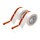 Brady THTEL-184-483-1-WA Die-Cut Printer Label Roll - 3 in x 3 in - Polyester - Black / Orange on White - B-483 - 57085