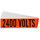 Brady 152322 Black on Orange Rectangle Vinyl Cloth Conduit & Voltage Label - 9 in Width - 2.25 in Height - B-498