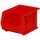 Akro-Mils Akrobin 50 lb Red Industrial Grade Polymer Hanging / Stacking Storage Bin - 10 3/4 in Length - 8 1/4 in Width - 7 in Height - 1 Compartments - 30239 RED