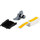 Brady M71EP-174-593-YL Die-Cut Printer Label Roll - 4 in x 1 in - Polyester - Yellow - B-593 - 92824