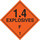 Brady B-120 Fiberglass Reinforced Polyester Square Orange Truck Placards Sign - 10 3/4 in Width x 10 3/4 in Height - 63365