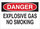 Brady B-302 Polyester Rectangle White Explosives Warning Sign - 14 in Width x 10 in Height - Laminated - 85162