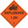 Brady B-120 Fiberglass Reinforced Polyester Square Orange Truck Placards Sign - 10 3/4 in Width x 10 3/4 in Height - 63350
