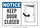 Brady B-401 Polystyrene Rectangle White Door Sign - 14 in Width x 10 in Height - 26524