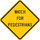 Brady B-555 Aluminum Diamond Yellow Pedestrian & Crosswalk Sign - 24 in Width x 24 in Height - 124605