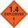 Brady B-120 Fiberglass Reinforced Polyester Square Orange Truck Placards Sign - 10 3/4 in Width x 10 3/4 in Height - 63364