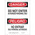Brady B-120 Fiberglass Reinforced Polyester Rectangle White Restricted Area Sign - 14 in Width x 20 in Height - Language English / Spanish - 39504