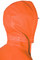 Ansell AlphaTec 66-684 Fluorescent Orange Universal CPC Polyester Trilaminate Reusable Chemical-Resistant Hood - 076490-12755