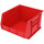 Akro-Mils Akrobin 75 lb Red Industrial Grade Polymer Hanging / Stacking Storage Bin - 18 in Length - 16 1/2 in Width - 11 in Height - 1 Compartments - 30270 RED