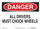 Brady B-563 High Density Polypropylene Rectangle White Truck Driver Instruction Sign - 10 in Width x 7 in Height - 116163