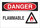 Brady B-401 Polystyrene Rectangle White Flammable Material Sign - 14 in Width x 10 in Height - 25898