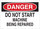 Brady B-120 Fiberglass Reinforced Polyester Rectangle White Equipment Safety Sign - 14 in Width x 10 in Height - 69148