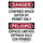 Brady B-555 Aluminum Rectangle White Confined Space Sign - 10 in Width x 14 in Height - Language English / Spanish - 38102