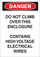 Brady B-120 Fiberglass Reinforced Polyester Rectangle White Electrical Safety Sign - 14 in Width x 20 in Height - 70402