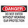Brady B-120 Fiberglass Reinforced Polyester Rectangle White PPE Sign - 14 in Width x 10 in Height - 69105