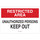 Brady B-120 Fiberglass Reinforced Polyester Rectangle White Restricted Area Sign - 10 in Width x 7 in Height - 122857