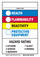 Brady B-555 Aluminum Rectangle White Chemical, Biohazard, Hazardous & Flammable Material Sign - 7 in Width x 10 in Height - 46880