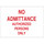 Brady B-302 Polyester Rectangle White Restricted Area Sign - 14 in Width x 10 in Height - Laminated - 84238