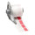 Brady M71-31-427-RD Die-Cut Printer Label Roll - 1 in x 1 1/2 in - Vinyl - Clear / Red - B-427 - 92721