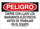 Brady B-401 Polystyrene Rectangle White Electrical Safety Sign - 10 in Width x 7 in Height - Language Spanish - 124936