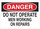 Brady B-555 Aluminum Rectangle White Equipment Safety Sign - 10 in Width x 7 in Height - 42478
