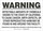 Brady B-401 Polystyrene Rectangle White Chemical Warning Sign - 14 in Width x 10 in Height - 122469