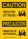 Brady B-302 Polyester Rectangle Yellow Truck & Forklift Warehouse Traffic Sign - 10 in Width x 7 in Height - Laminated - Language English / Spanish - 122645