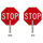 Brady Aluminum Octagon Red Stop Signs, Traffic Control Signs & Banners Sign - 18 in Width x 18 in Height - 57755