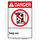 Brady B-120 Fiberglass Reinforced Polyester Rectangle White Restricted Area Sign - 10 in Width x 14 in Height - 44994