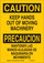 Brady B-302 Polyester Rectangle Yellow Equipment Safety Sign - 7 in Width x 10 in Height - Laminated - Language English / Spanish - 125405