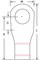 3M Scotchlok MC1/0-12RX Pink Non-Insulated Copper Terminal Lug - 1.84 in Length - 0.75 in Wide - 0.41 in Inside Diameter - One Hole - 1/2 in Stud - 09195