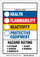 Brady B-302 Polyester Rectangle White Hazardous Material Identification Guide (HMIG) Sign - 7 in Width x 10 in Height - Laminated - 60051