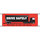 Brady Vinyl Rectangle Red Stop Signs, Traffic Control Signs & Banners Sign - 10 ft Width x 3 1/2 ft Height - 106317