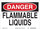 Brady B-563 High Density Polypropylene Rectangle White Flammable Material Sign - 14 in Width x 10 in Height - 116118