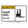 Brady B-401 Polystyrene Rectangle Yellow Truck & Forklift Warehouse Traffic Sign - 10 in Width x 7 in Height - 21801
