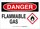 Brady B-302 Polyester Rectangle White Flammable Material Sign - 10 in Width x 7 in Height - Laminated - 131799