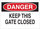 Brady B-401 Polystyrene Rectangle White Gate Sign - 10 in Width x 7 in Height - 22995