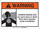 Brady B-120 Fiberglass Reinforced Polyester Rectangle White Chemical Warning Sign - 14 in Width x 10 in Height - 106022