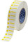 Brady THT-250-494-YL Thermal Transfer Printable Labels - 1 in x 0.5 in - Polyester - White / Yellow - B-494 - 60868