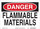 Brady B-120 Fiberglass Reinforced Polyester Rectangle White Flammable Material Sign - 10 in Width x 7 in Height - 122825