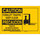 Brady B-302 Polyester Rectangle Yellow Truck & Forklift Warehouse Traffic Sign - 10 in Width x 7 in Height - Laminated - Language English / Spanish - 125381