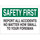 Brady B-120 Fiberglass Reinforced Polyester Rectangle White Accident Notice Sign - 14 in Width x 10 in Height - 122722